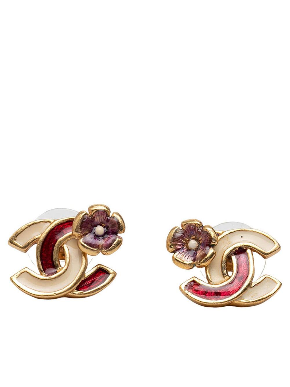 Chanel Cc Logo Stud Earrings Metal #299499C73B
